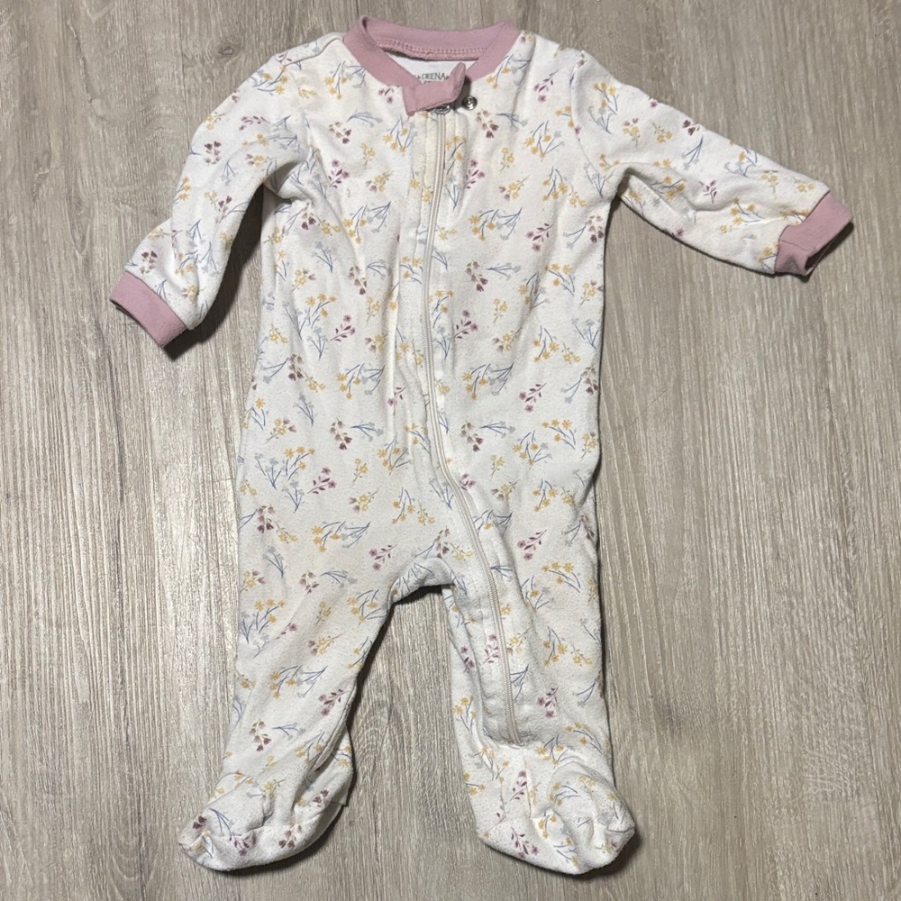 Kyle & Deena Charming Floral Kids Footie Pajama
